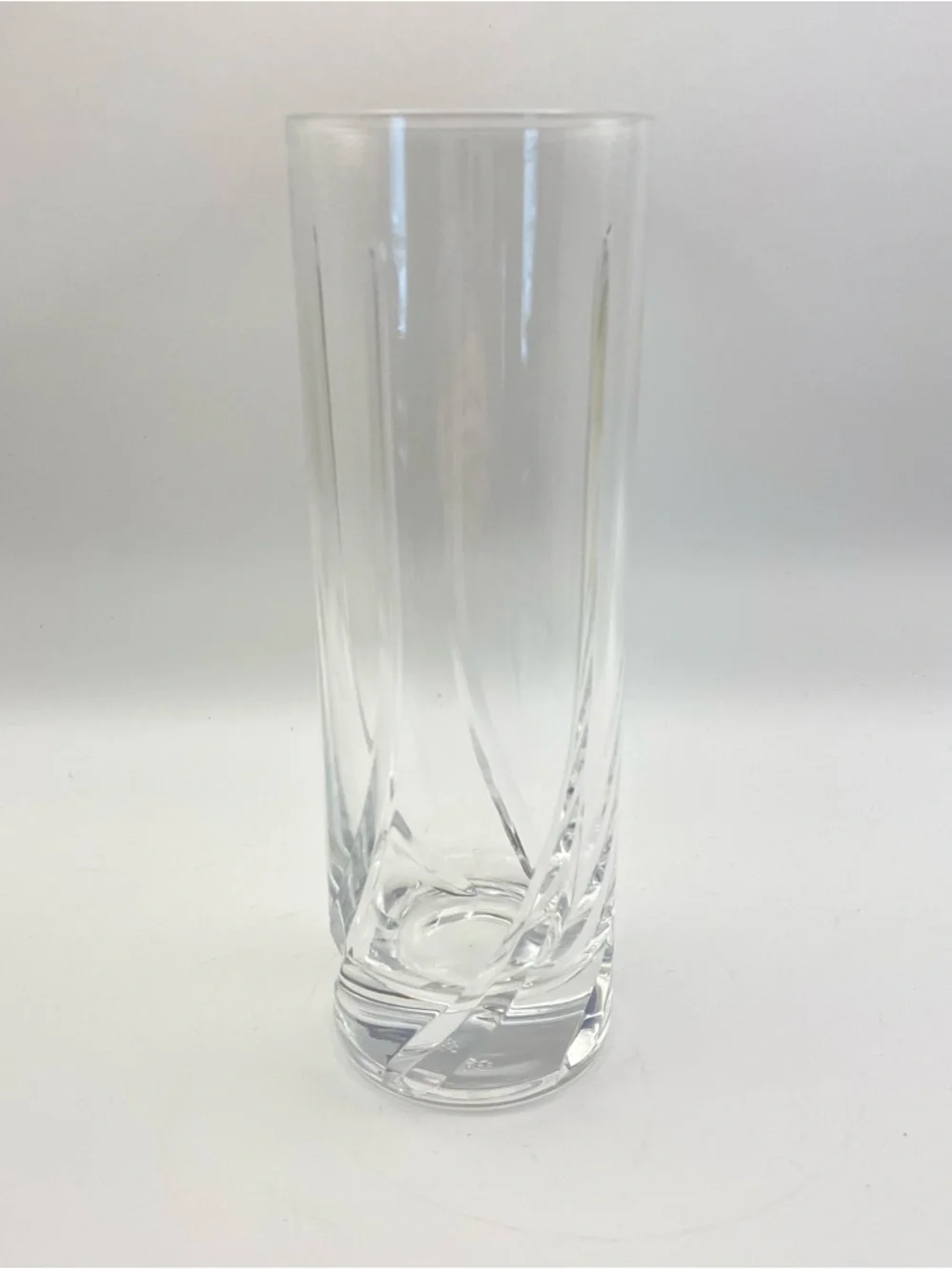 Lenox Sea Swirl Clear Cut Crystal Highball Vase 7” Tall No Chips or Cracks MCM